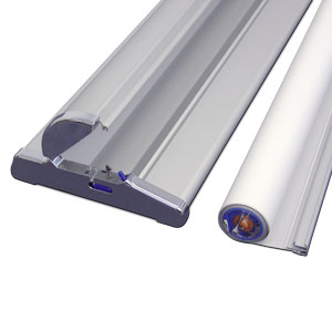 Rollup Supreme,Messesystem Rollup hochwertig,Roll Up ohne Klappfuss,Rollup edles Design,Rollup mit werkzeuglosem Grafikwechsel,Rollup Banner Grafik selbst wechseln