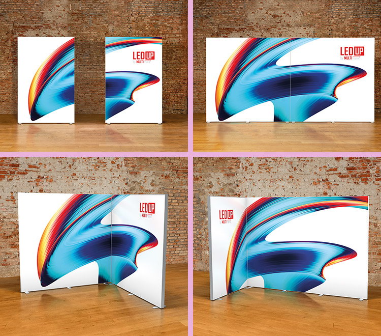 BIG LEDUP Messesystem,Big Ledup Messestand,LED Messestand mobil,Messestand Leuchtrahmen,LED Leuchtrahmen-System,Big Ledup,mobiler messestand,LED Messestand werkzeuglos