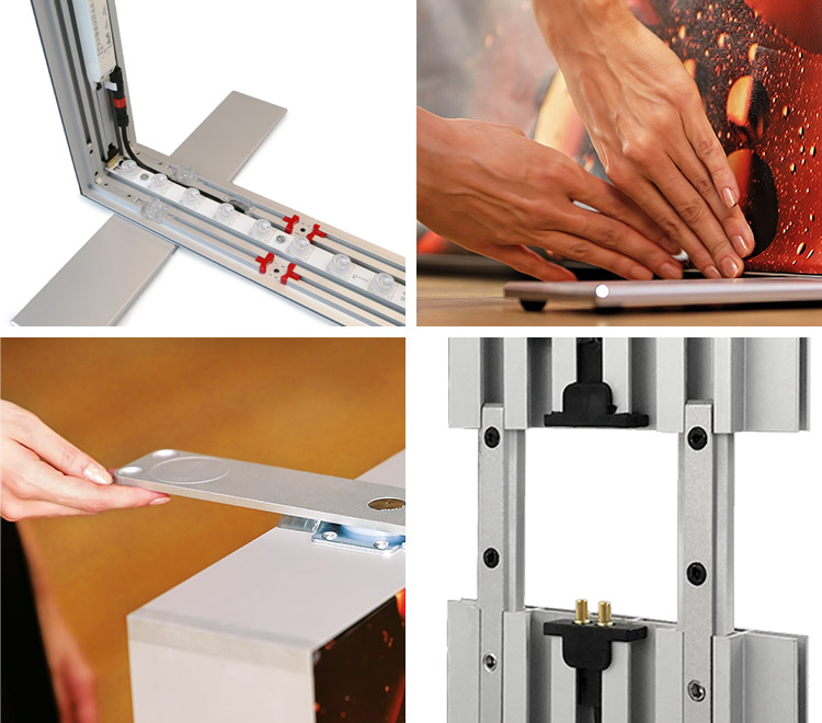 BIG LEDUP Messesystem,Big Ledup Messestand,LED Messestand mobil,Messestand Leuchtrahmen,LED Leuchtrahmen-System,Big Ledup,mobiler messestand,LED Messestand werkzeuglos