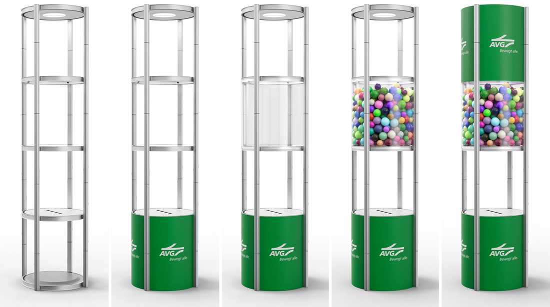 Pirouetten Vitrine,Gewinnspiel-Vitrine
