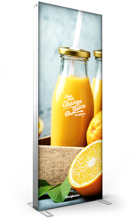 expolinc light frame,mobiles Leuchtdisplay,mobiler Messestand beleuchtet,flexibler Leuchtrahmen,beidseitige Leuchtwand mobil,LED Rahmen mit Transporttasche