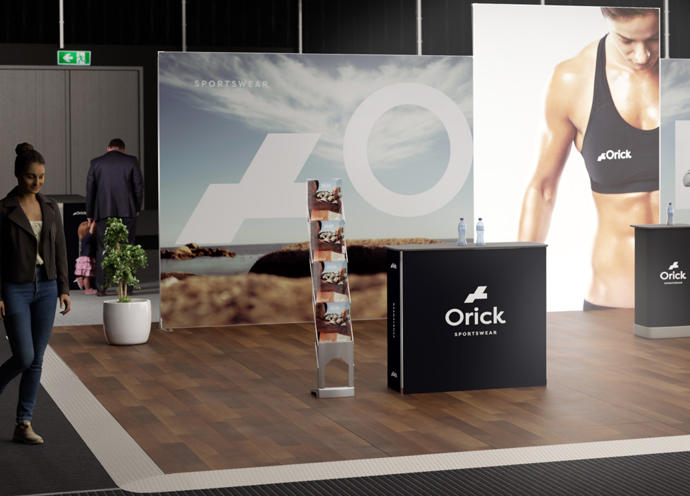 expolinc light frame,Mobile LED Messewand kaufen,Mobiles Leuchtdisplay konfigurieren,Tragbares LED Messesystem,reistehende Leuchtwand beidseitig beleuchtet,Hinterleuchteter Textilspannrahmen für Messestand