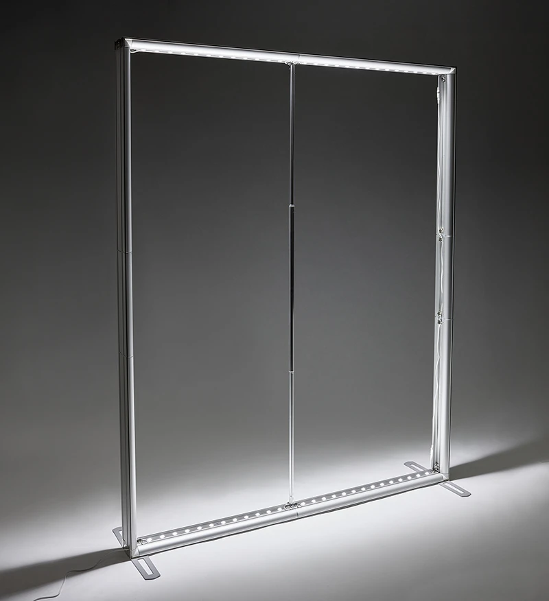 expolinc light frame,Mobile LED Messewand kaufen,Mobiles Leuchtdisplay konfigurieren,Tragbares LED Messesystem,reistehende Leuchtwand beidseitig beleuchtet,Hinterleuchteter Textilspannrahmen für Messestand