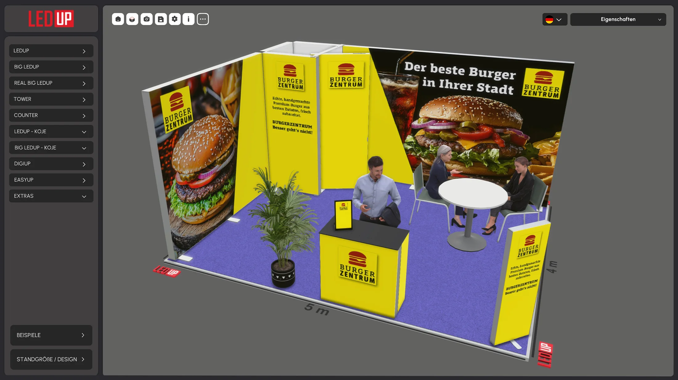 BIG LEDUP Messesystem,Big Ledup Messestand,LED Messestand mobil,Messestand Leuchtrahmen,LED Leuchtrahmen-System,Big Ledup,mobiler messestand,LED Messestand werkzeuglos
