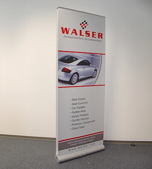 Walser Werbebanner fĂ¼r Autozubehörprodukte.