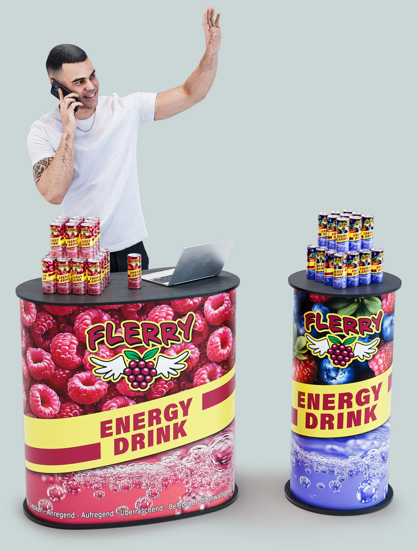 Perfekte Kombi: Graphic Counter und Pedestal Counter