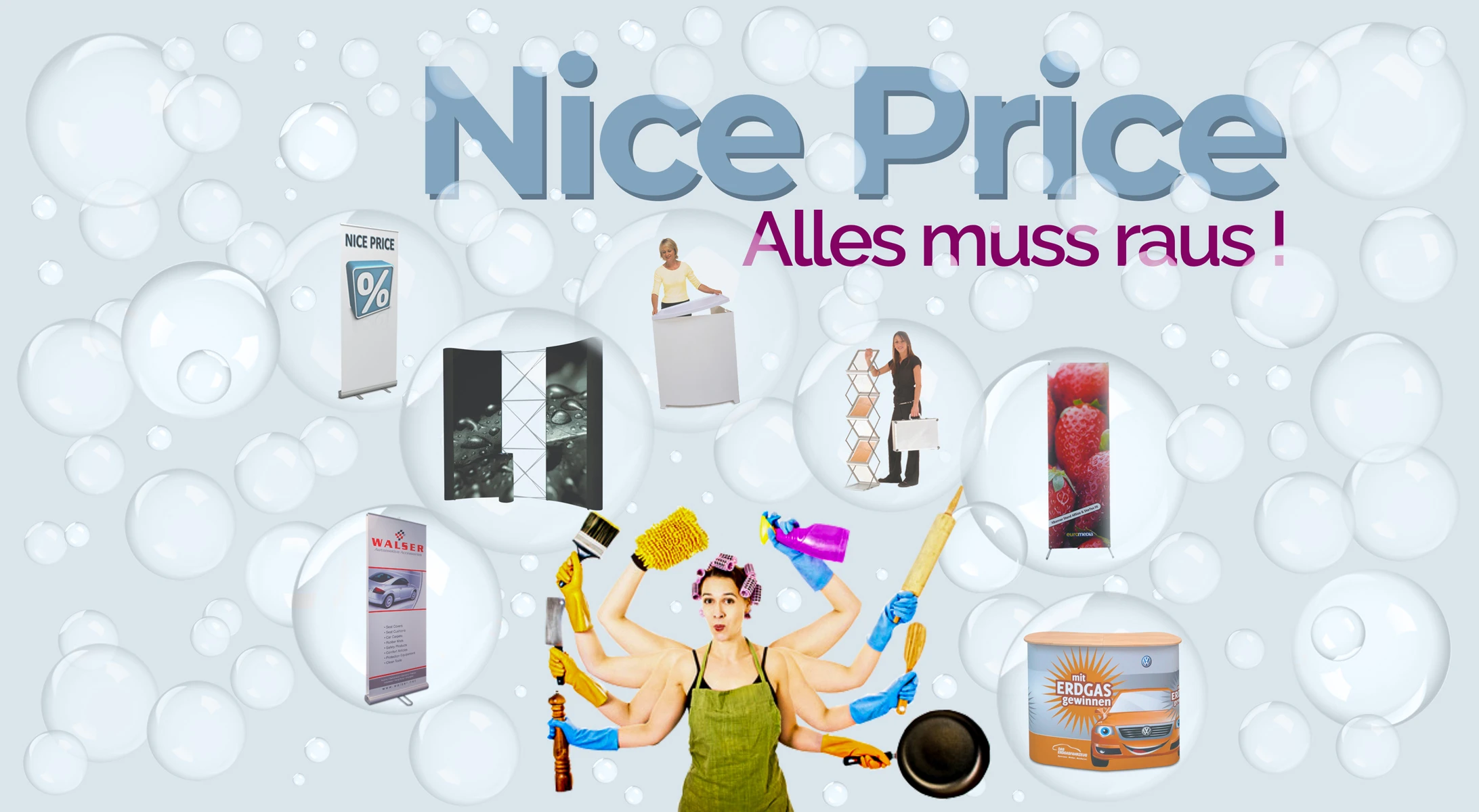 Gebrauchte Promotionsartikel in gutem Zustand