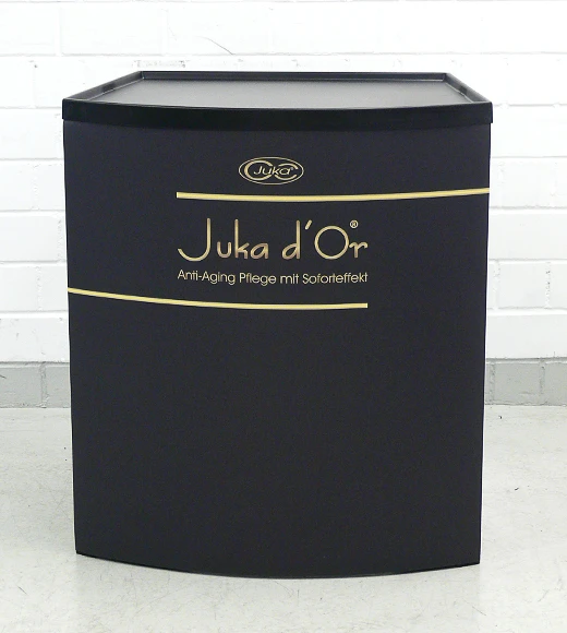 Juka d'Or Anti-Aging-Produkt Präsentationstisch