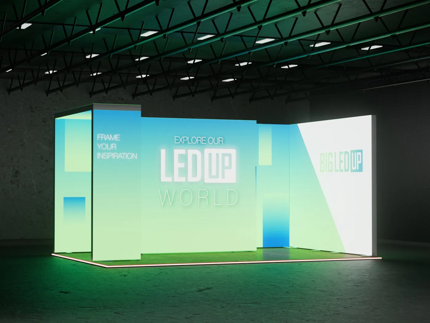 Big Ledup Messestand 6 x 4 m | Kabine | Bridge