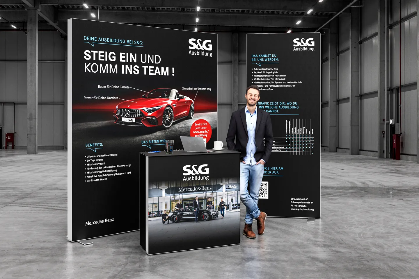 Big Ledup Leuchtrahmen,LED-Leuchtrahmen Big Ledup,LED-Textilrahmen-System,Big Ledup LED-Textilrahmen,LED Messestand mobil,LED Messestand werkzeuglos