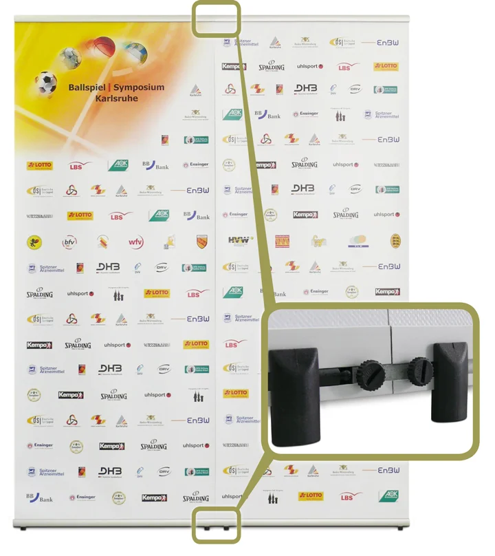 Budget Banner als Presserückwand